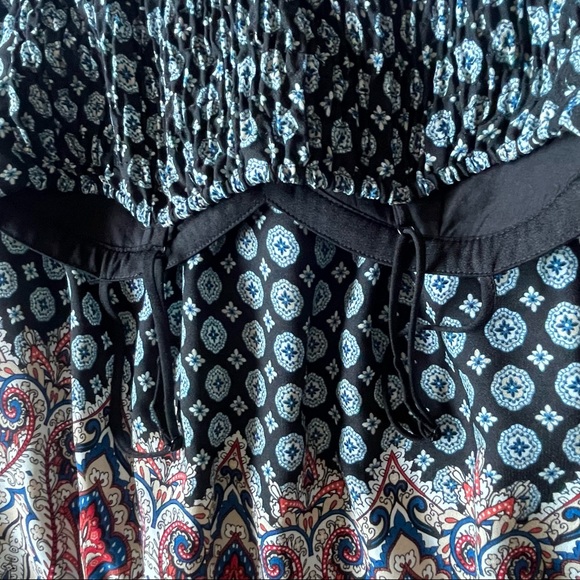 EUC Paisley Navy Blue Dress - Picture 5 of 9